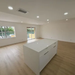 Capturing the mood and quality of the interior finish in the Hialeah project under evening lighting.