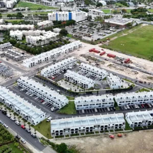 Aerial perspective during the final inspection of the completed waterproofing work at the Homestead project.
